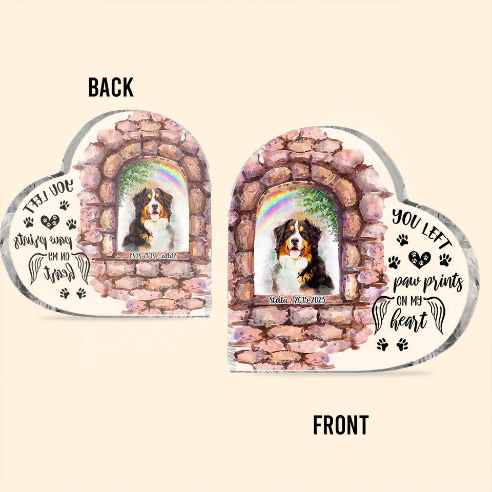 No Longer By My Side - Personalized Dog Custom Shaped Acrylic Plaque