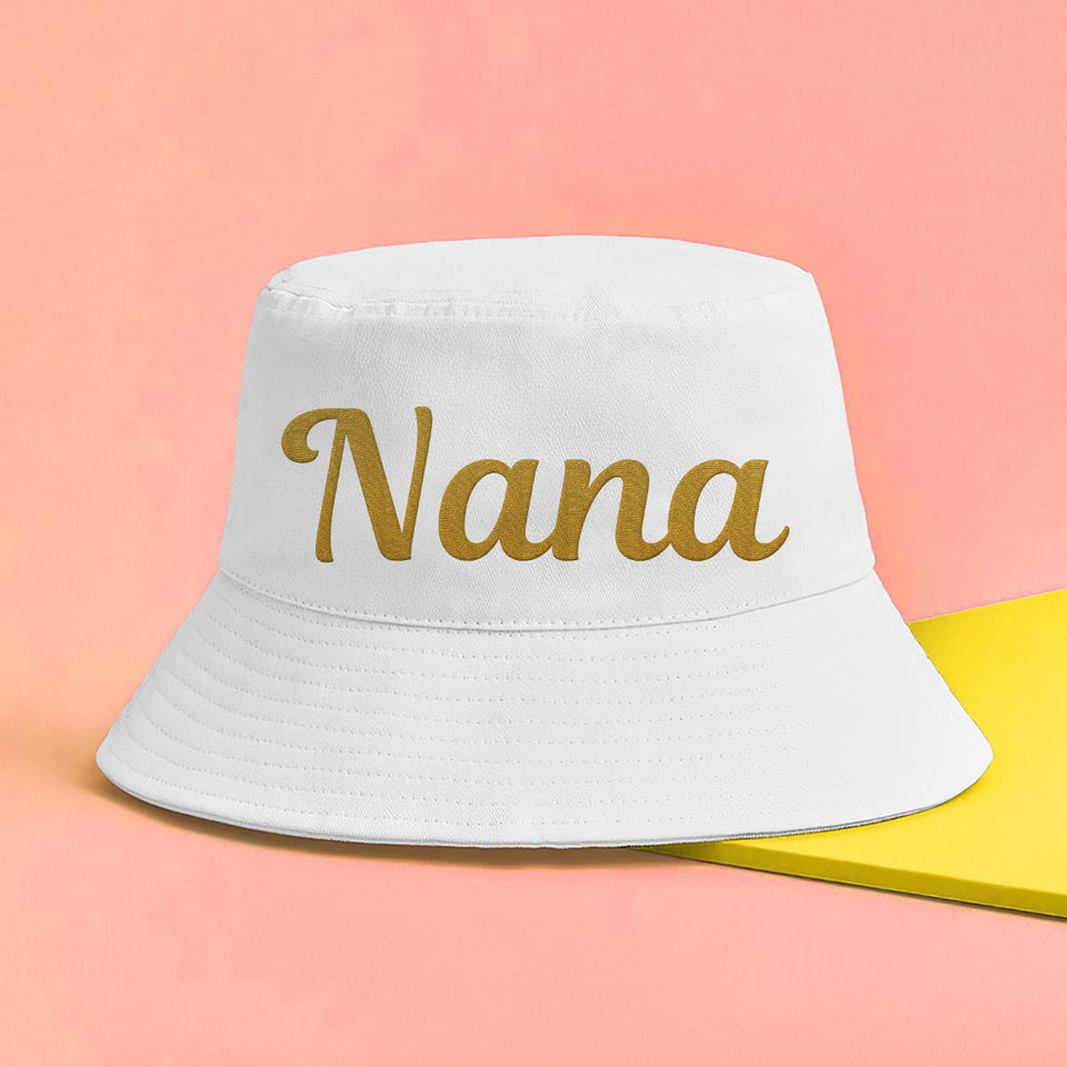 Custom Name - Personalized Grandma Embroidered Bucket Hat