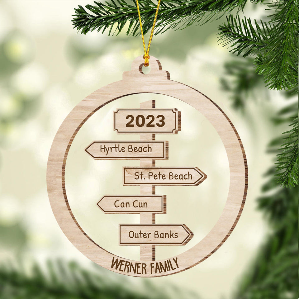 Favorite Adventure - Personalized Travelling Ornament