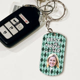 Best Dad By Par - Golf gift for dad, him, boyfriend, husband, grandpa - Personalized Stainless Steel Keychain