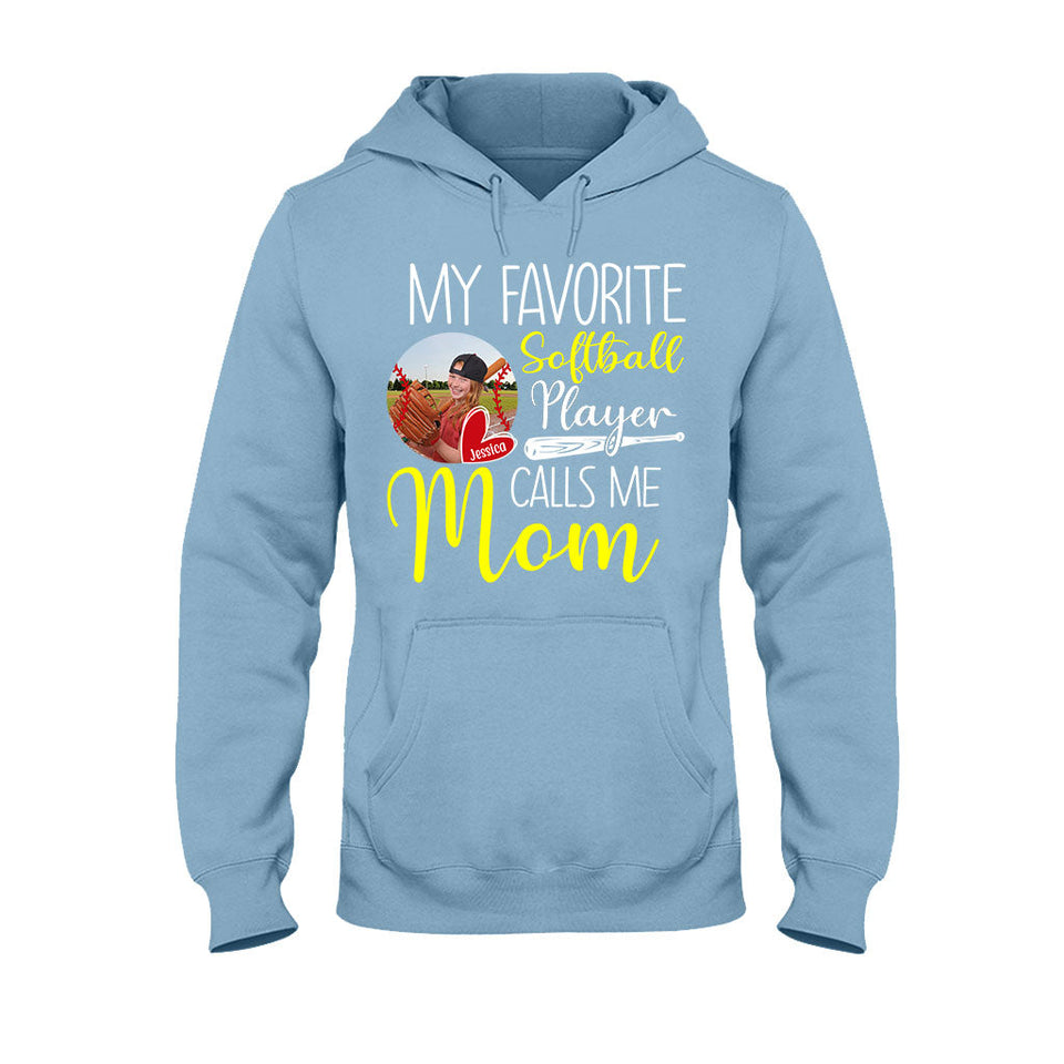 My Softball Player Calls Me Mom Grandma - Personalized Softball T-shirt And Hoodie