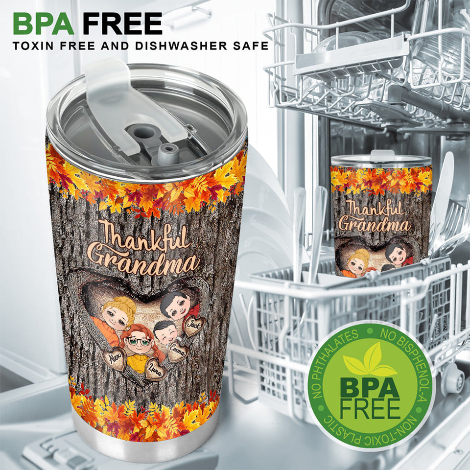 Thankful Grandma - Gift for grandma - Personalized Tumbler