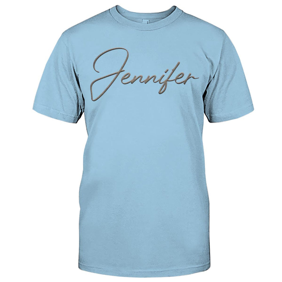 Custom Name - Personalized Step Mom Embroidered T-shirt