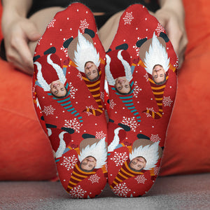 Merry Christmas - Personalized Couple Socks