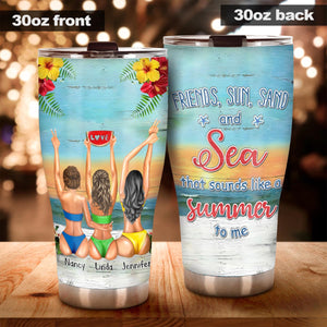 I Love You To The Beach And Back - Bestie gift for sister - Personalized Tumbler