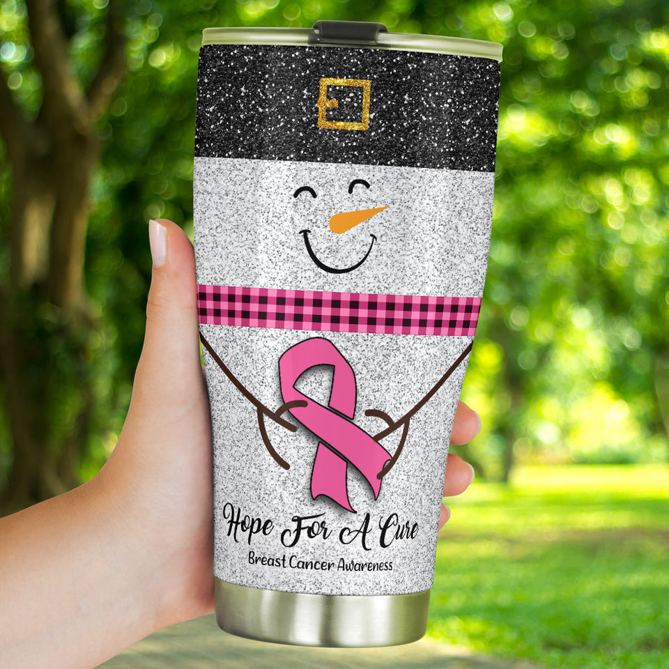 Gobelet anti-cancer du sein « Hope For A Cure » ​​à imprimé pailleté (réf. 0622)