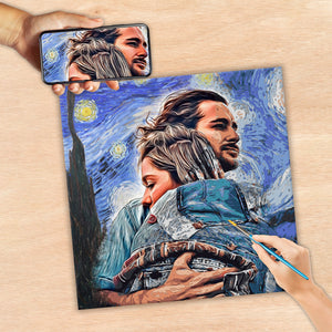 Starry Night - Personalized Couple Paint By Numbers Kit