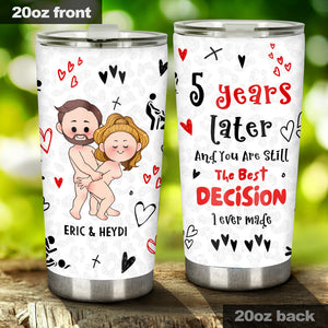 The Best Decision - Personalized Couple Tumbler