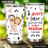 The Best Decision - Personalized Couple Tumbler