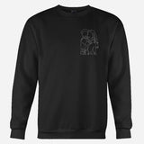 Custom Line Art - Personalized Aunt Embroidered Sweater