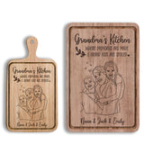 Grandma's Kitchen - Personalized Grandma Cutting Board