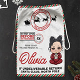 Do Not Open Before 25 December - Personalized Family Drawstring Tote Bag
