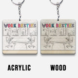 You Are The Reason I Don't Punch People At Work - Personalized Colleague Keychain