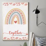 Together Is Our Favorite Place To Be - Personalized Couple Canvas And Poster