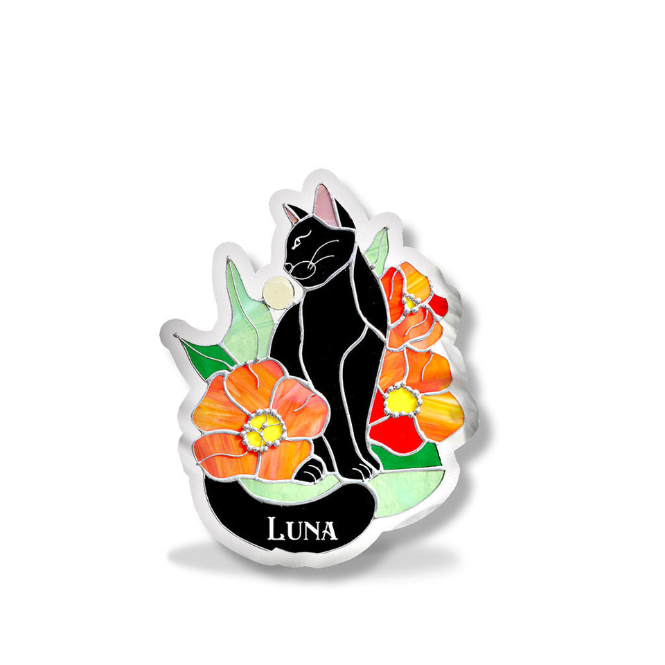 Black Cat - Personalized Black Cat Shaped Pillow