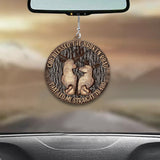God Blessed The Broken Road - Personalized Couple Car Ornament