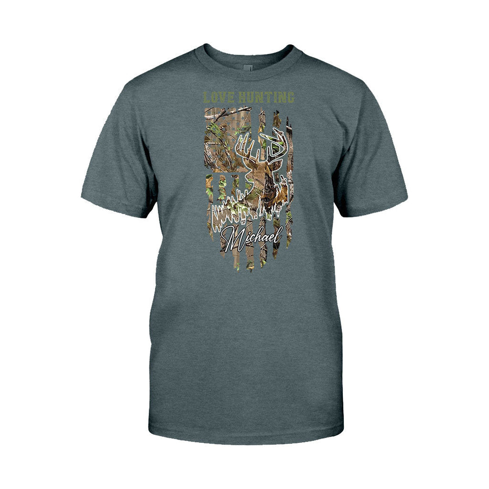 Love Hunting - Personalized Hunting T-shirt And Hoodie