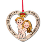 All I Want For Christmas - Personalized Couple Ornament