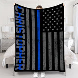 Police Officer - Personalized Police Officer Blanket