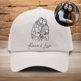 Custom Photo - Personalized Sibling Embroidered Classic Cap