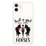 Just A Girl Who Loves Horses - Personalized Horse Clear Phone Case