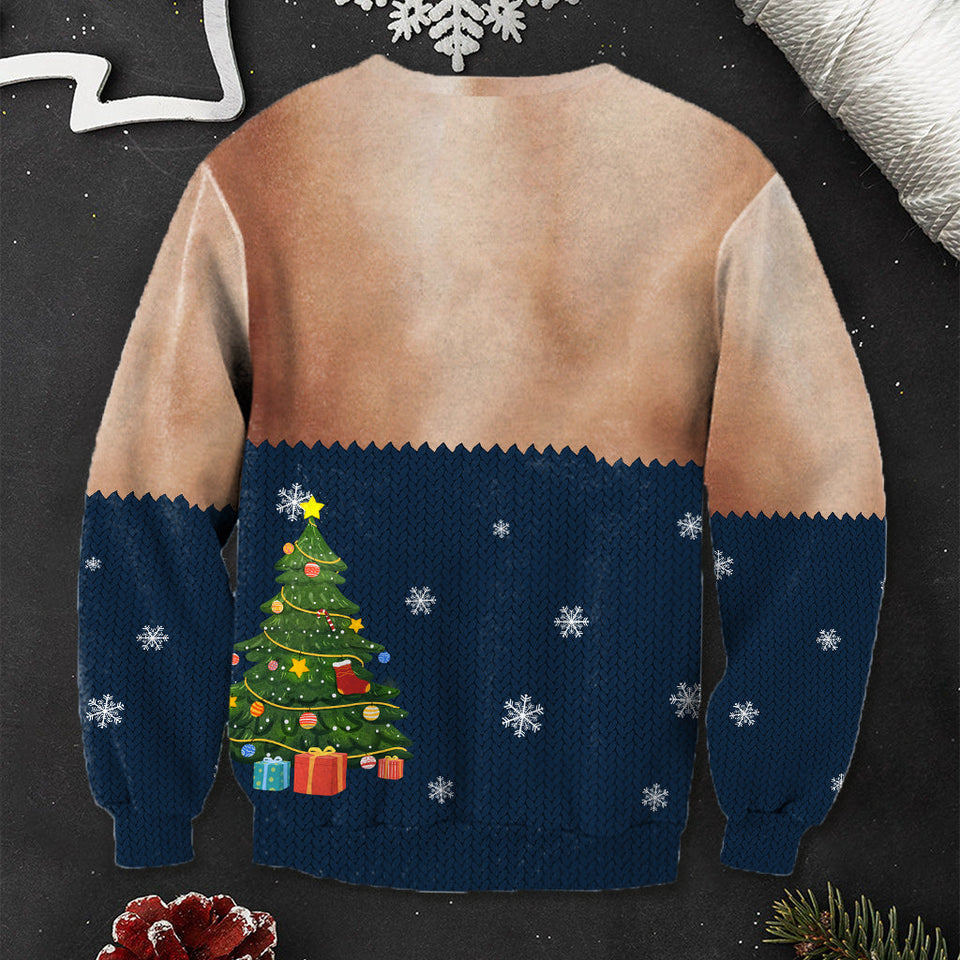 Merry Christmas - Personalized Cat Ugly Sweater