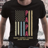 American Flag - Personalized Grandpa T-shirt & Hoodie