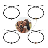 Those We Love Don't Go Away Dog Cat - Gift for dog lovers, who lost dog, who lost cat - Personalized Projection Bracelet