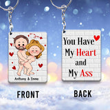 I Just Want You To Be Happy - Couple gift for husband, wife, boyfriend, girlfriend - Personalized Keychain