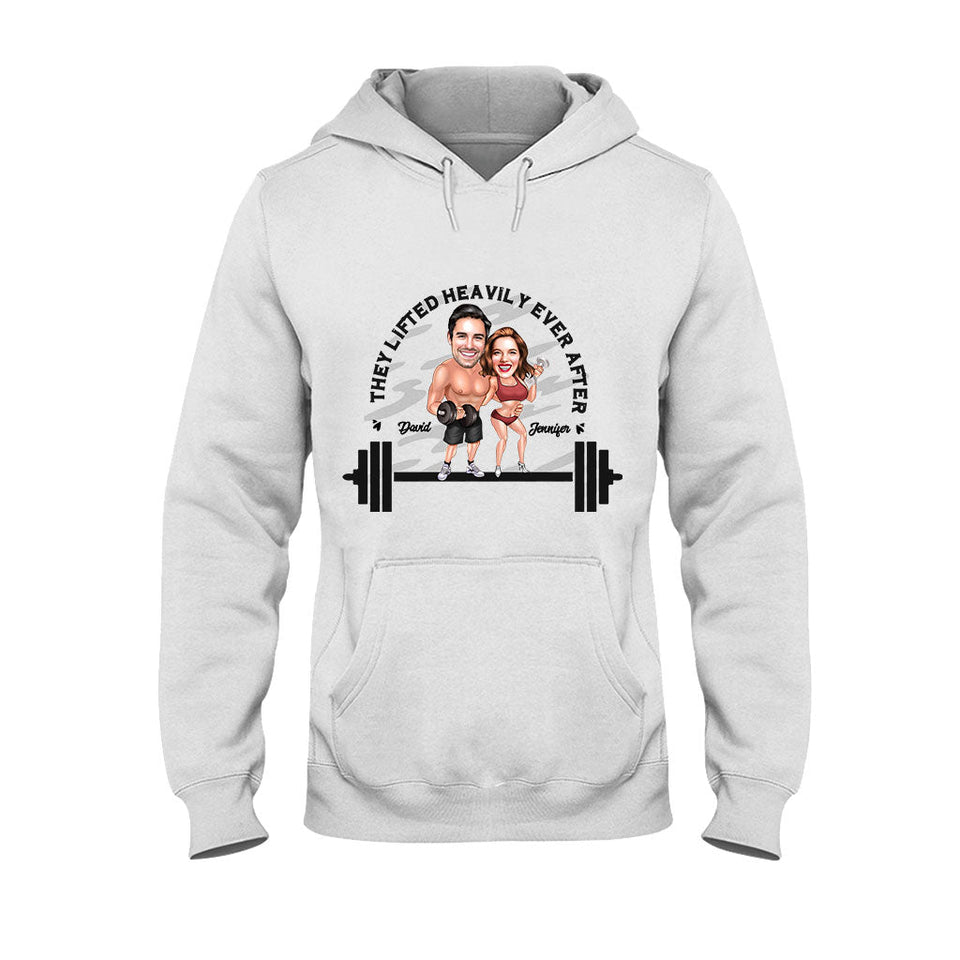 They Lifted Heavily Ever After - Personalized Fitness T-shirt And Hoodie