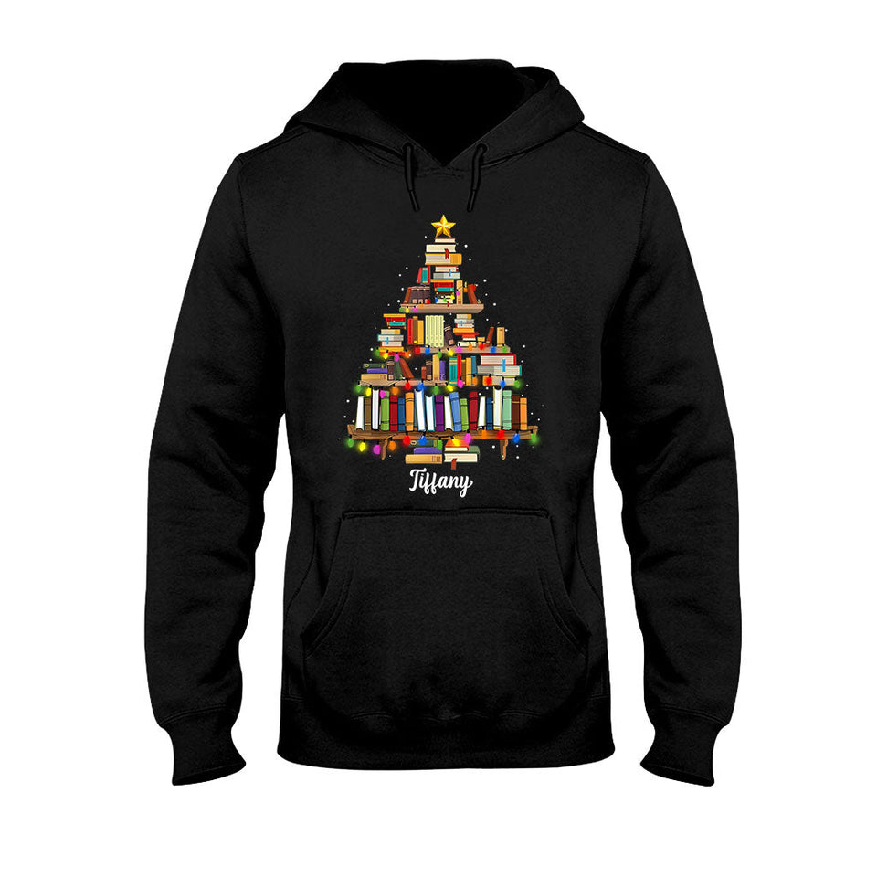 Books Christmas Tree - Personalized Book T-shirt And Hoodie