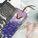 Fell Asleep Here - Personalized Book Leather Bookmark