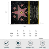 Star Of Fame Best Grandma Grandpa Mom Dad Ever - Personalized Grandma Blanket