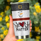 You Matter - Teacher Tumbler With Faux Glitter Print 0622