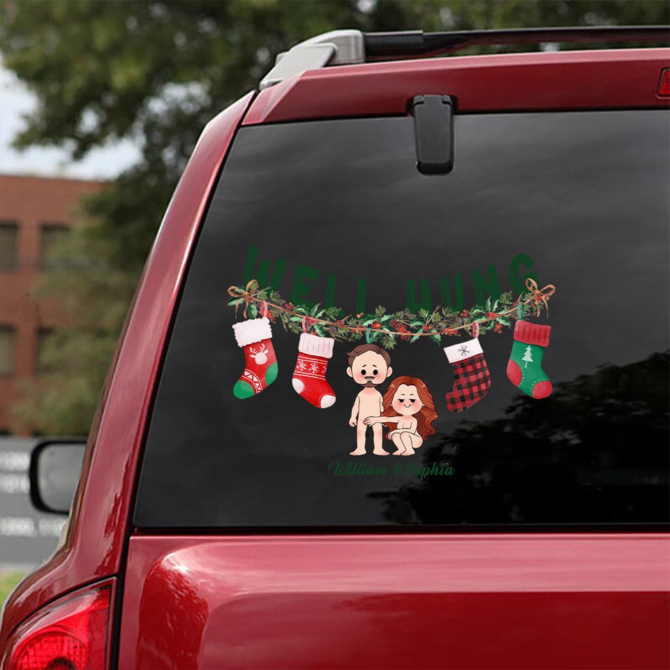 Well Hung - Personalized Couple Decal Die Cut