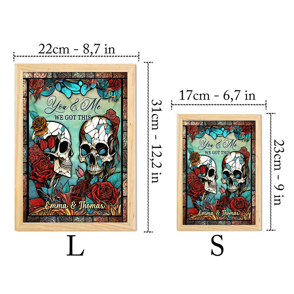 You & Me We Got You - Personalized Couple Light Photo Frame