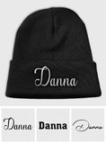 Custom Name - Personalized Aunt Embroidered Beanie