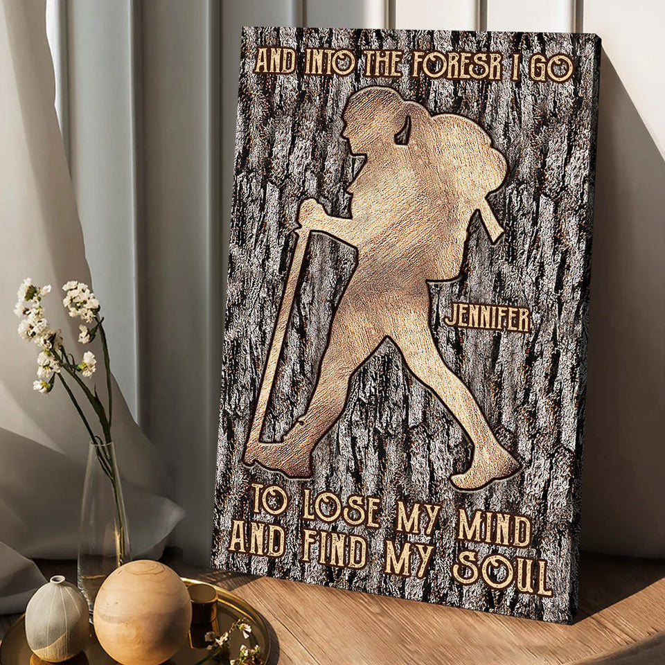Into The Forest I Go - Personalized Hiking Canvas And Poster