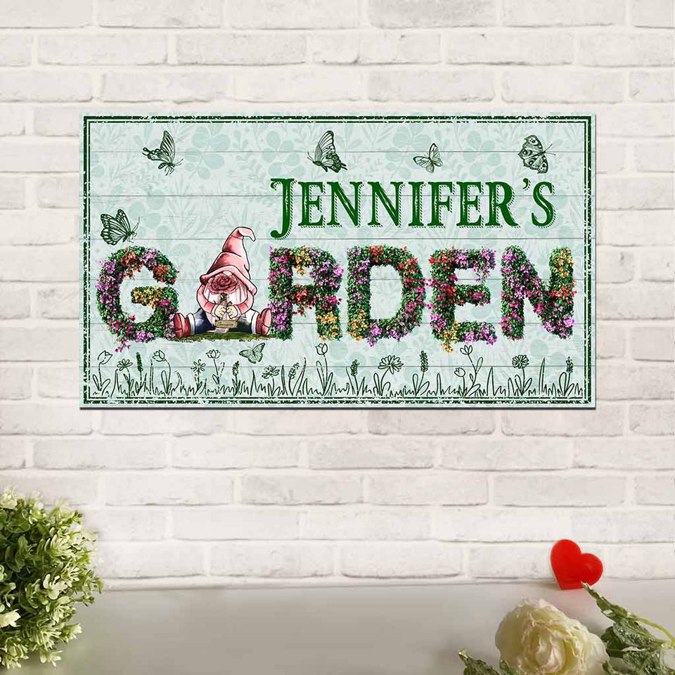Welcome To My Garden - Personalized Gardening Cut Metal Sign