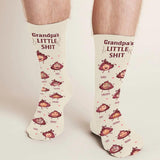 Daddy Little Shits - Gift for dad, grandma, grandpa, mom, uncle, aunt, brother, sister - Personalized Socks