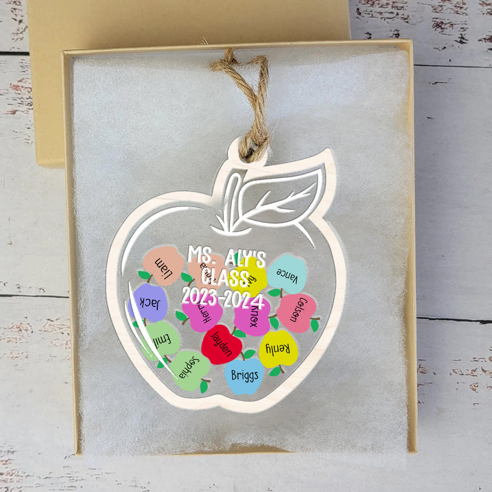 Thanks For Helping Me Grow - Personalized Teacher 3 Layered Shaker Ornament