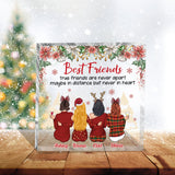 True Friends Are Never Apart - Personalized Bestie Custom Shaped Acrylic Plaque