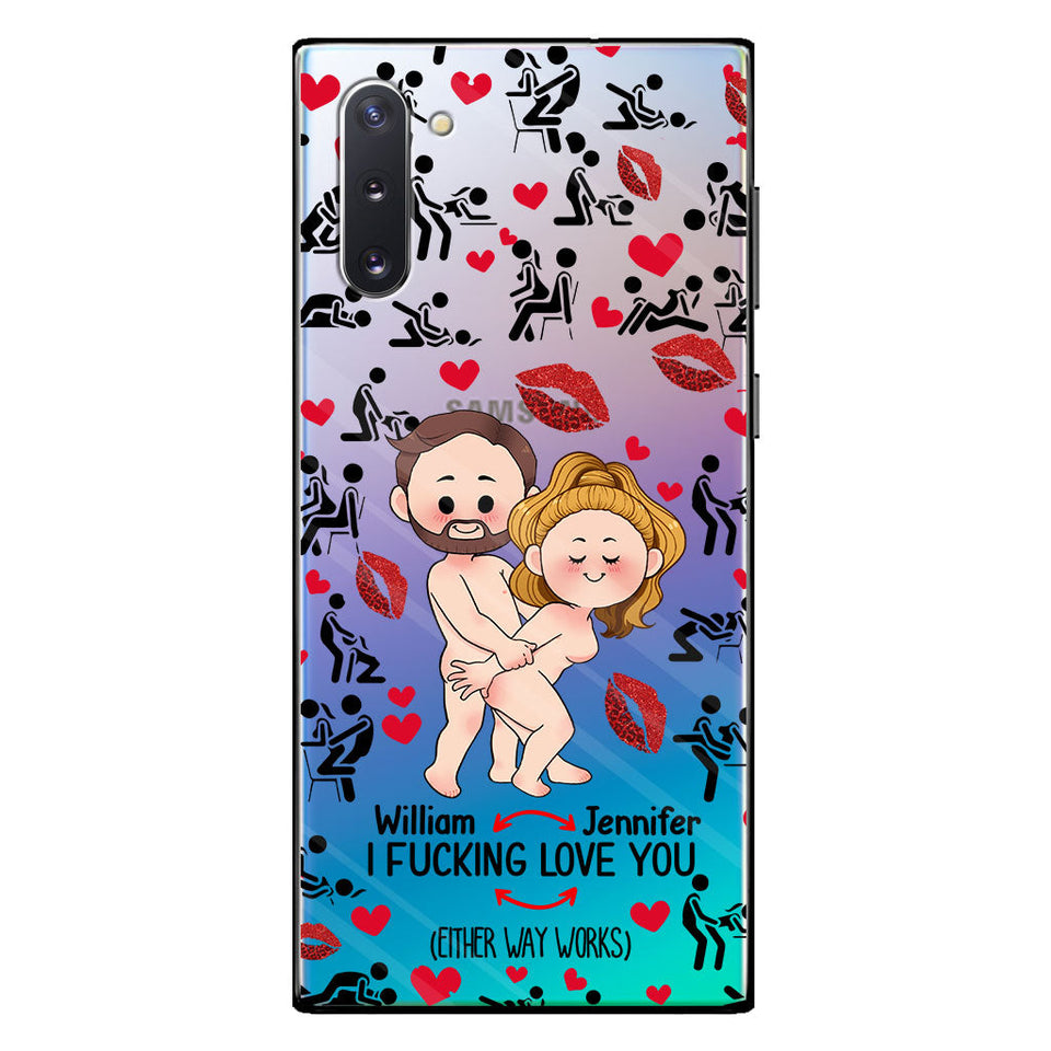 I Love You - gift for husband, wife, boyfriend, girlfriend - Personalized Clear Phone Case