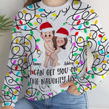 I Can Get You On The Naughty List - gift for husband, wife, boyfriend, girlfriend - Personalized Ugly Sweater