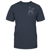 Custom Line Art - Personalized Cat Embroidered T-shirt