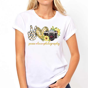 Peace Love Photography Photography T-shirt and Hoodie