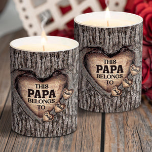 Dad's Heart - Gift for dad, grandma, grandpa, mom, uncle, aunt, brother, sister - Personalized Candle With Wooden Lid