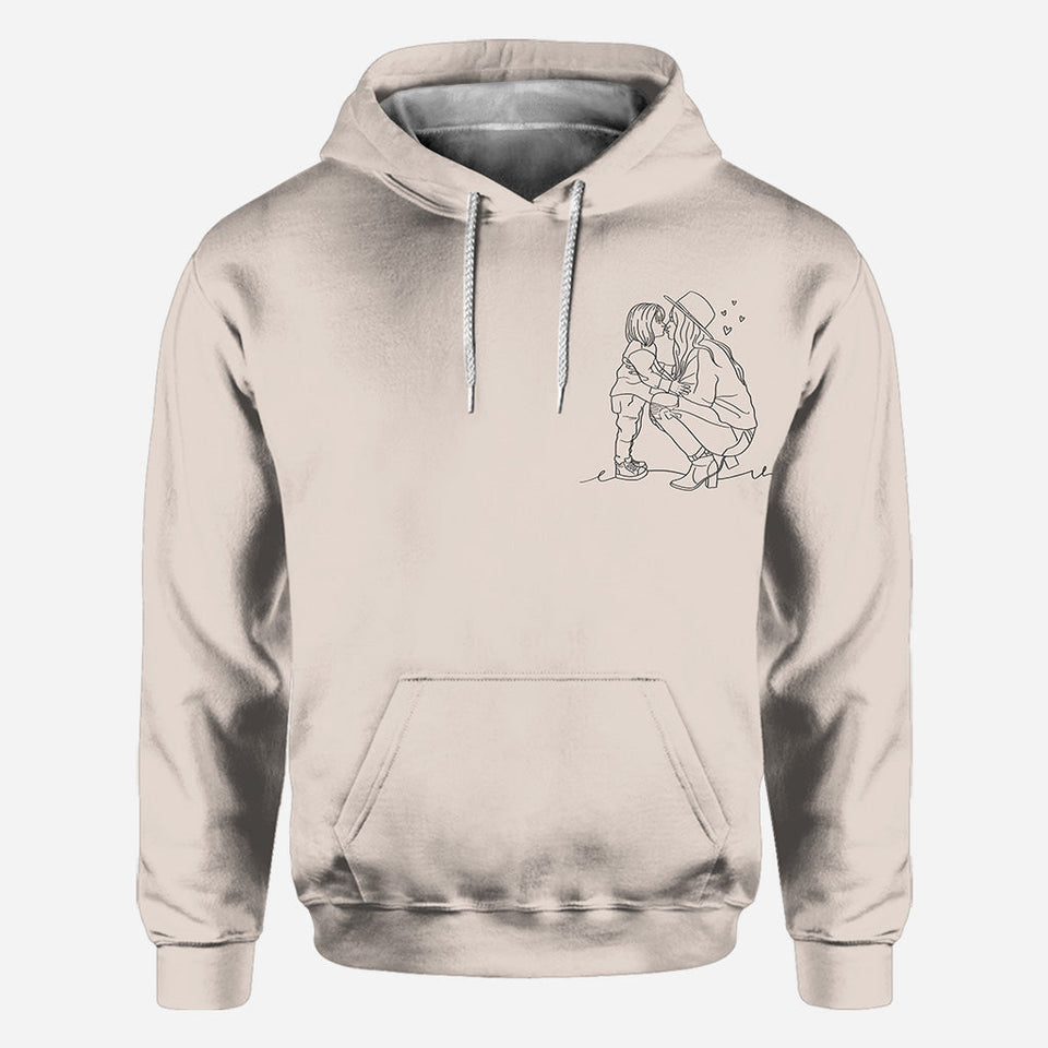 Line Drawing - Personalized Step Mom All Over Shirt