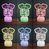 Babt's Birth Stats First Christmas - Gift for Newborn, son, daughter, granddaughter, grandson - Personalized Shaped Plaque Light Base