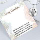 Birthday Flower - Gift for mom, wife,girlfriend, grandma - Personalized Round Pendant Necklace